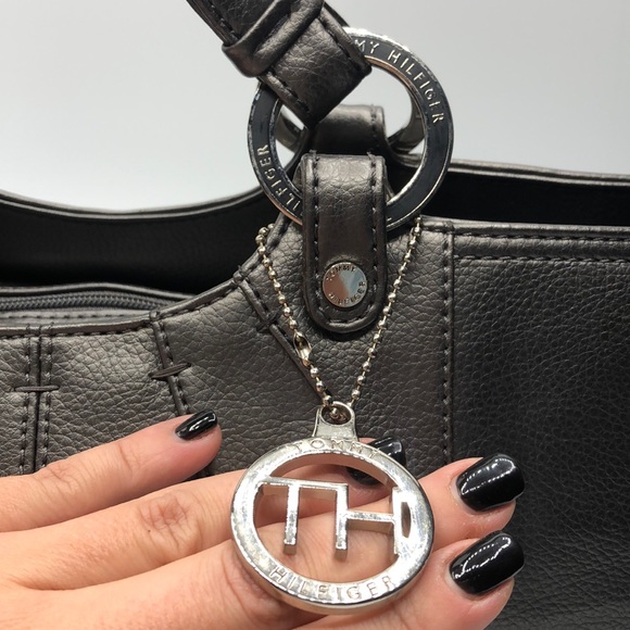 LikeNew Vintage Tommy Hilfiger Gray Shoulder Purse - Picture 3 of 16